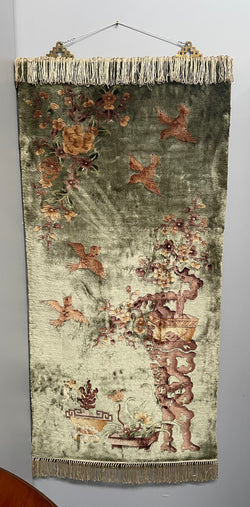 Antique Chinese Hanging Silk Rug | Antique & Vintage | Moonee Ponds Antiques | Australia Wide Delivery