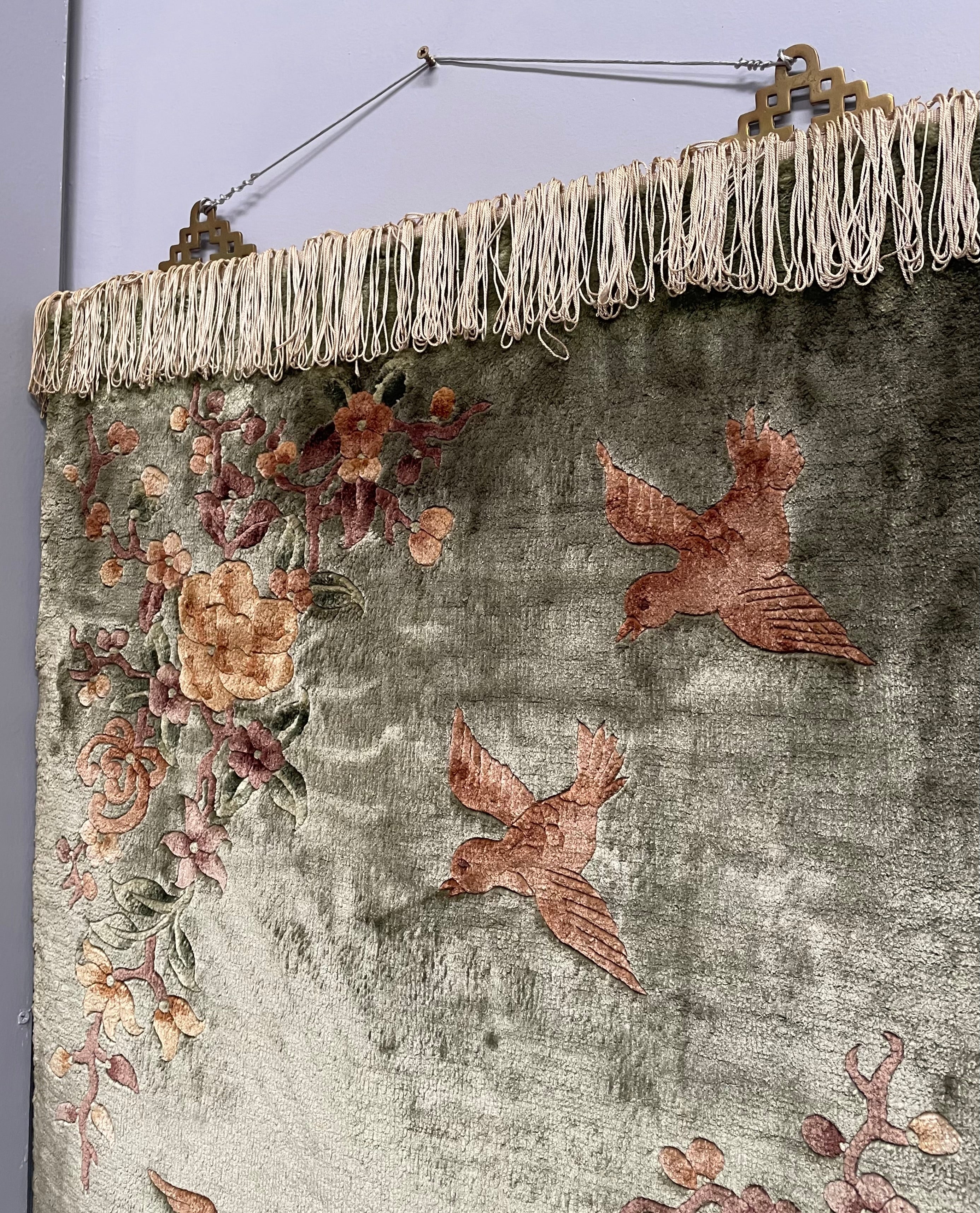 Antique Chinese Hanging Silk Rug | Antique & Vintage | Moonee Ponds Antiques | Australia Wide Delivery