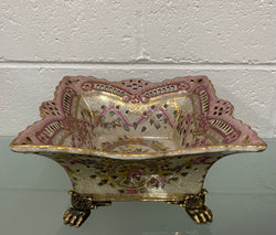 Pretty Decorative Pink and Gold Bowl | Antique & Vintage | Moonee Ponds Antiques | Australia Wide Delivery