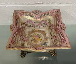 Pretty Decorative Pink and Gold Bowl | Antique & Vintage | Moonee Ponds Antiques | Australia Wide Delivery
