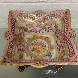 Pretty Decorative Pink and Gold Bowl