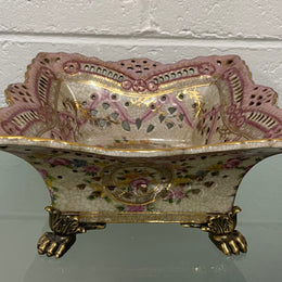 Pretty Decorative Pink and Gold Bowl