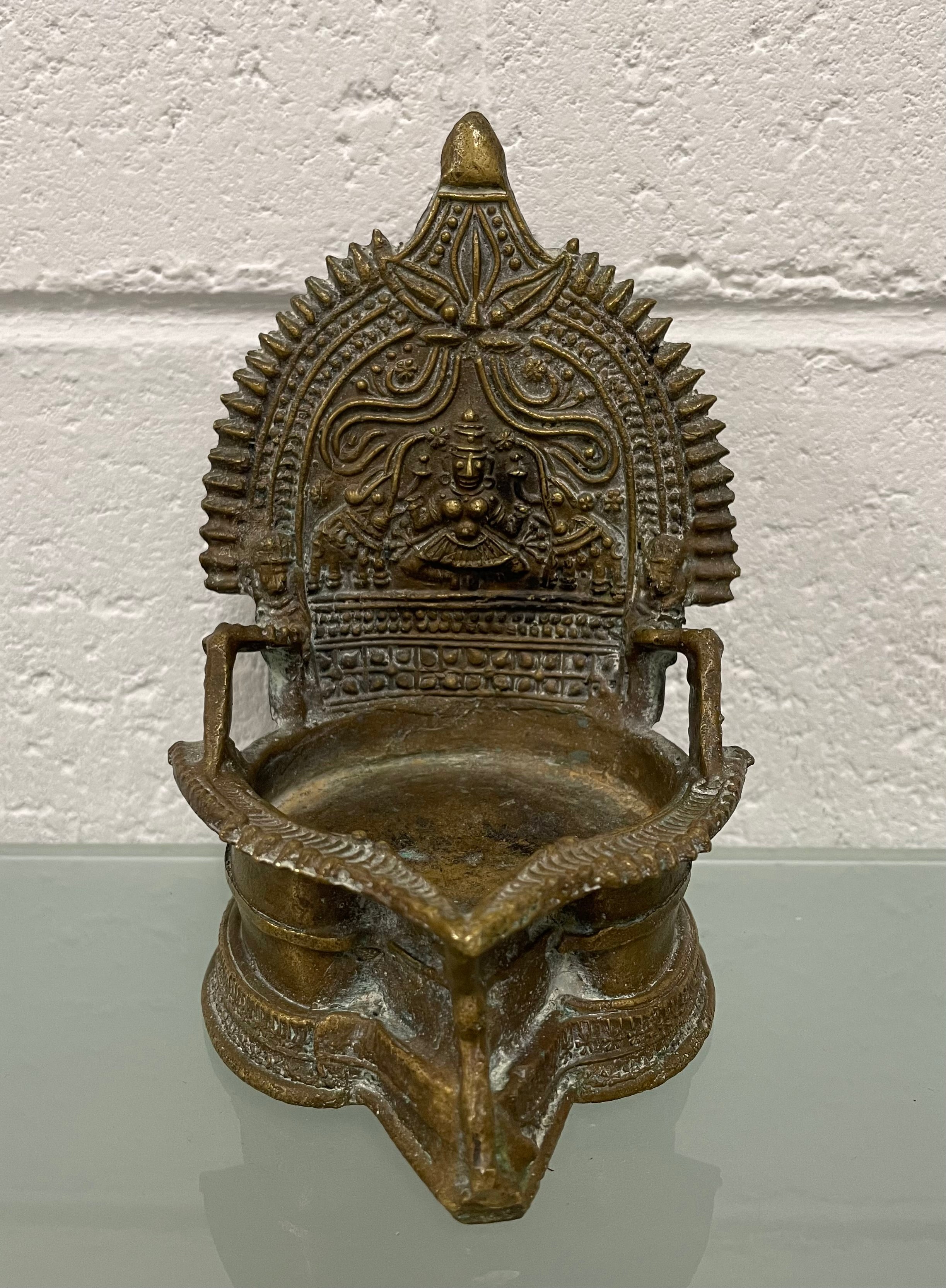 Antique Indian Bronze Oil Lamp | Antique & Vintage | Moonee Ponds Antiques | Australia Wide Delivery