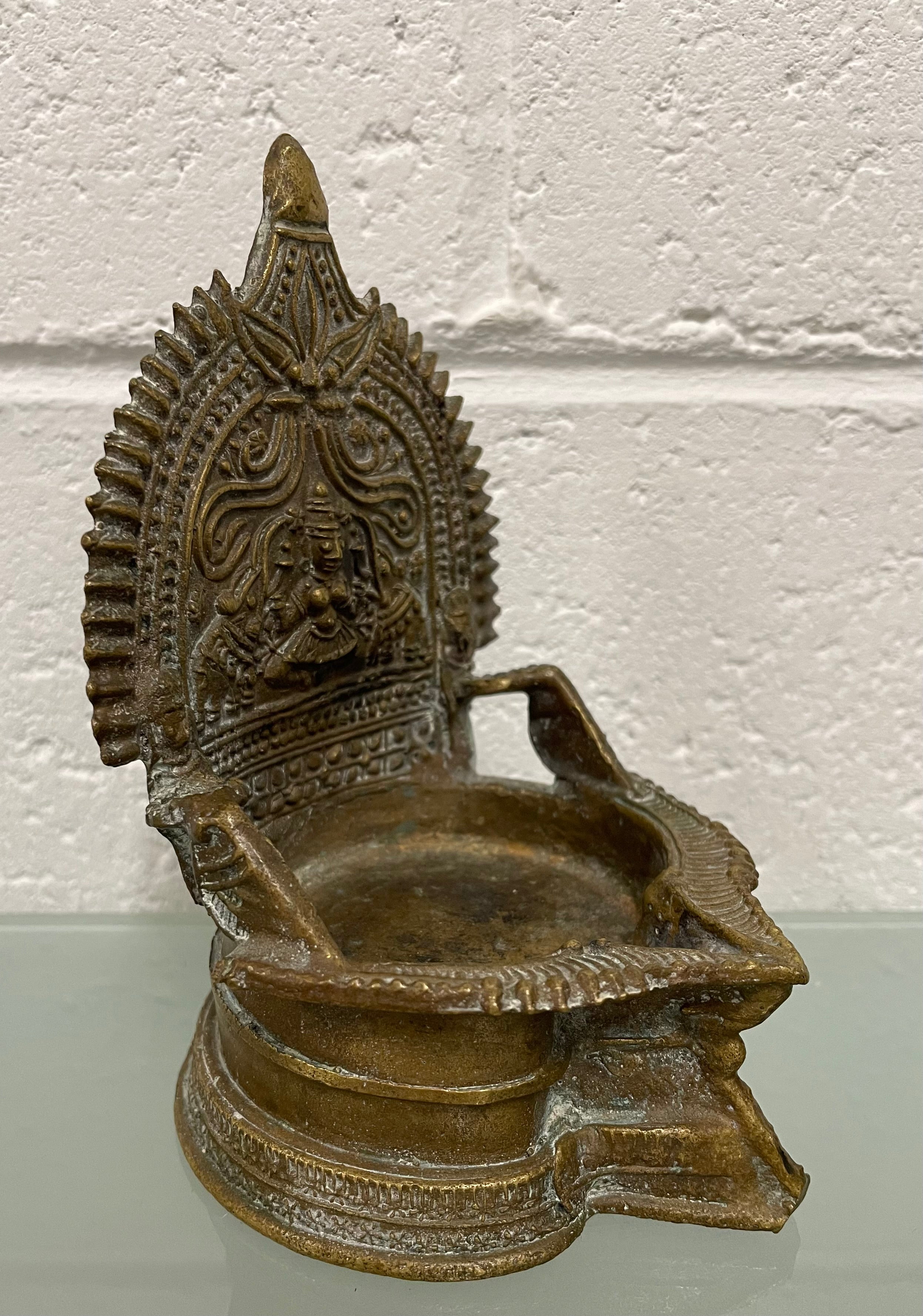 Antique Indian Bronze Oil Lamp | Antique & Vintage | Moonee Ponds Antiques | Australia Wide Delivery