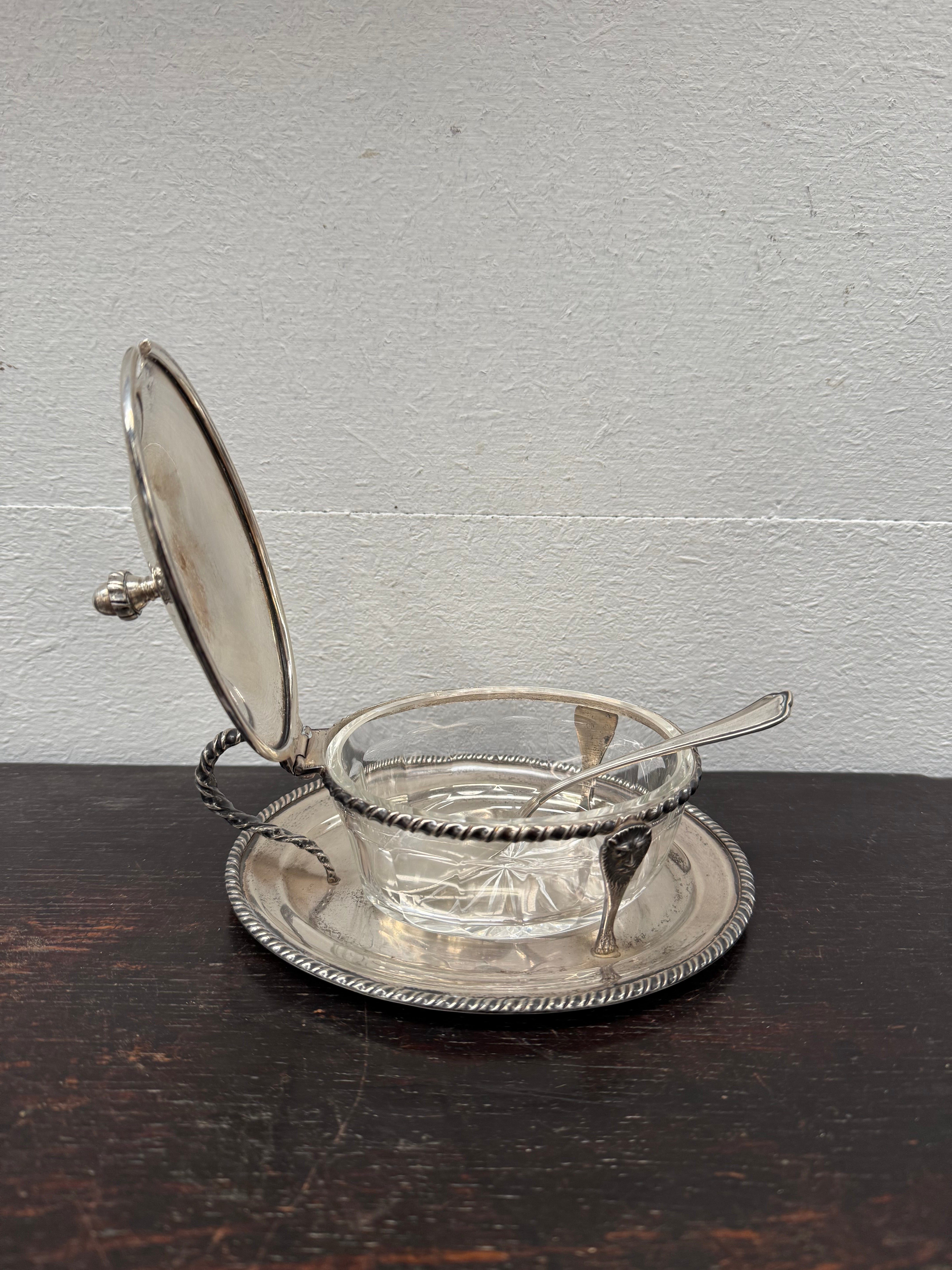 Elegant Vintage Silver Parmesan Dish | Antique & Vintage | Moonee Ponds Antiques | Australia Wide Delivery