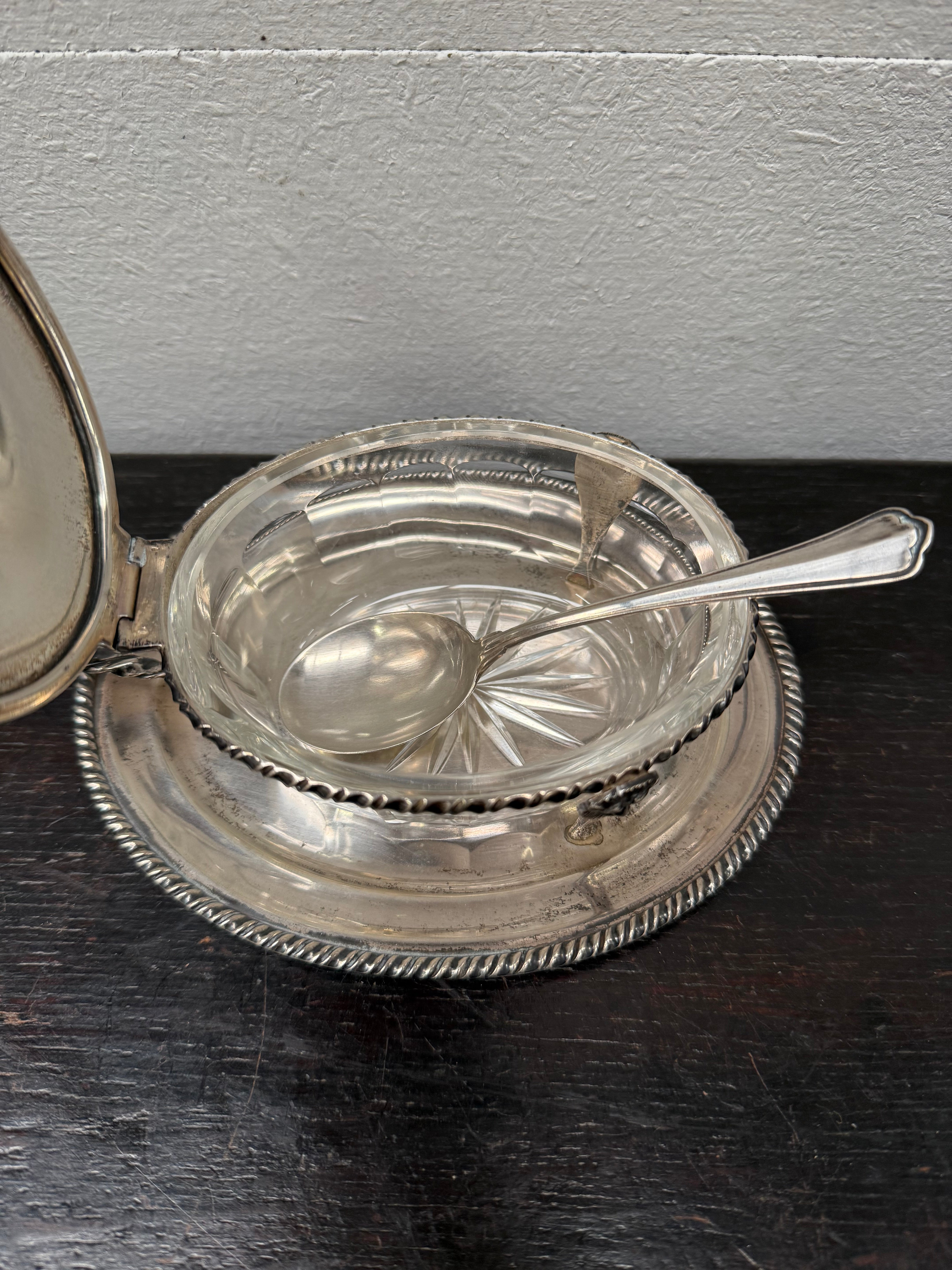 Elegant Vintage Silver Parmesan Dish | Antique & Vintage | Moonee Ponds Antiques | Australia Wide Delivery