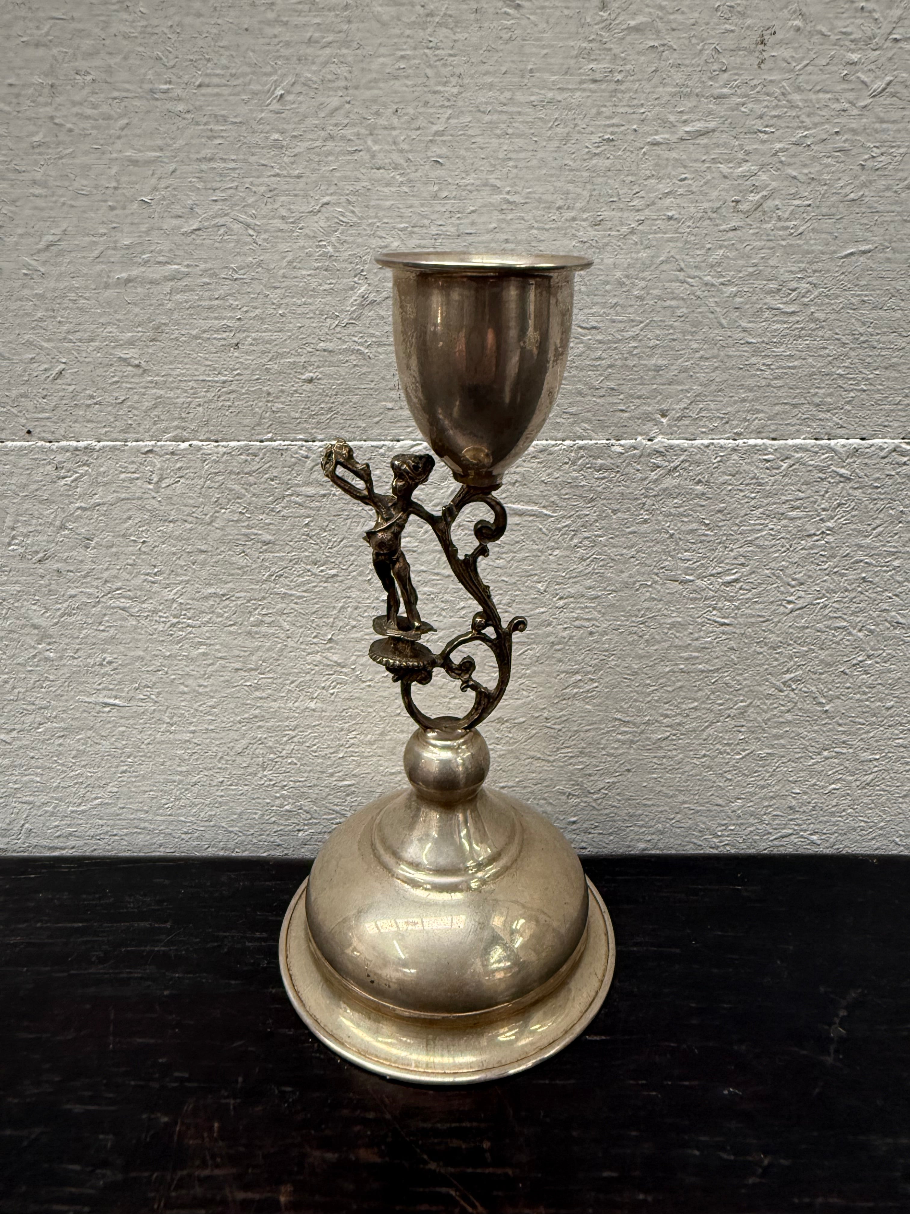 Period Continental Silver Decorative Candlestick | Antique & Vintage | Moonee Ponds Antiques | Australia Wide Delivery