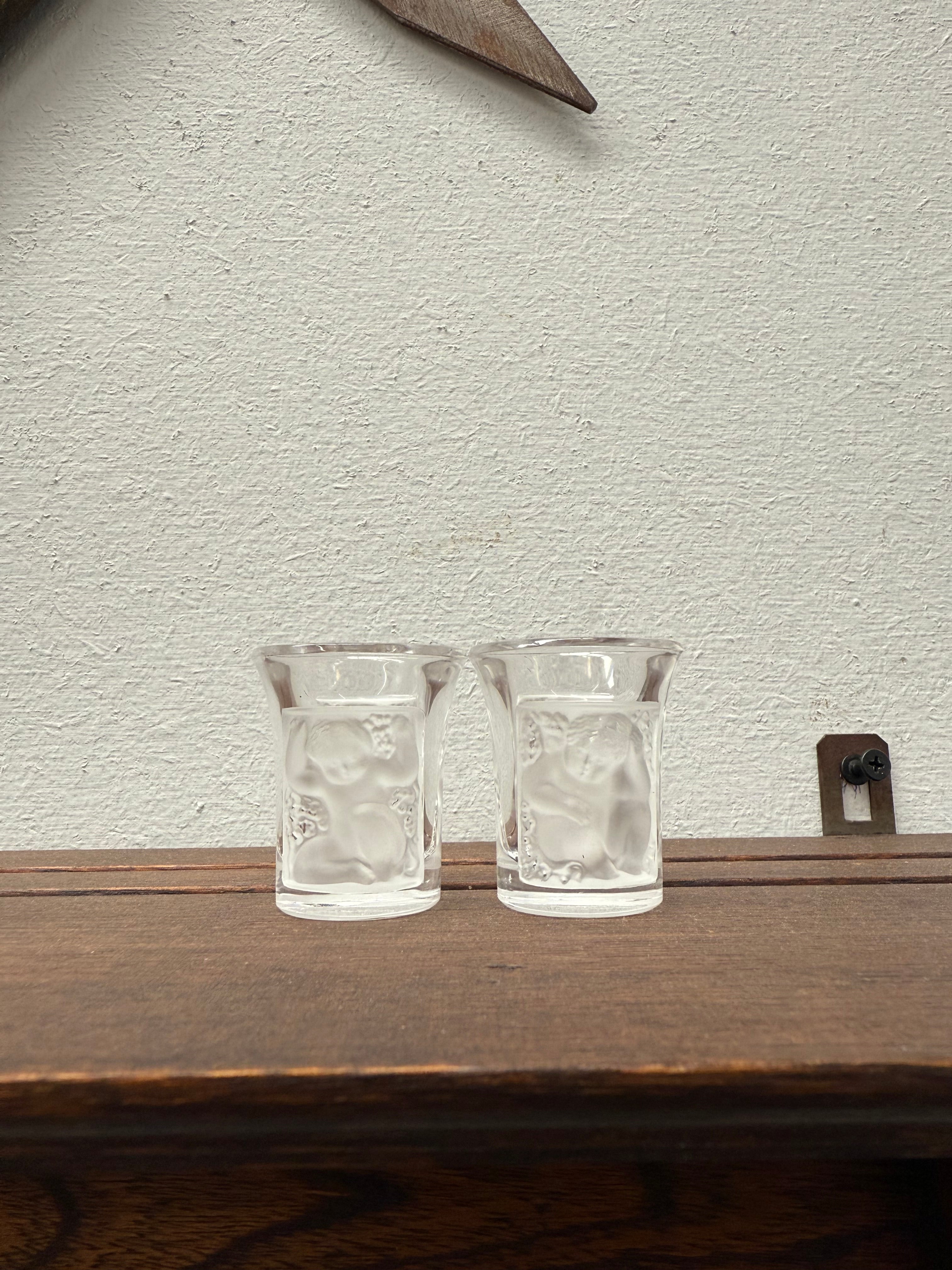 Set of Two Lalique "Enfant" Shot Glasses | Antique & Vintage | Moonee Ponds Antiques | Australia Wide Delivery