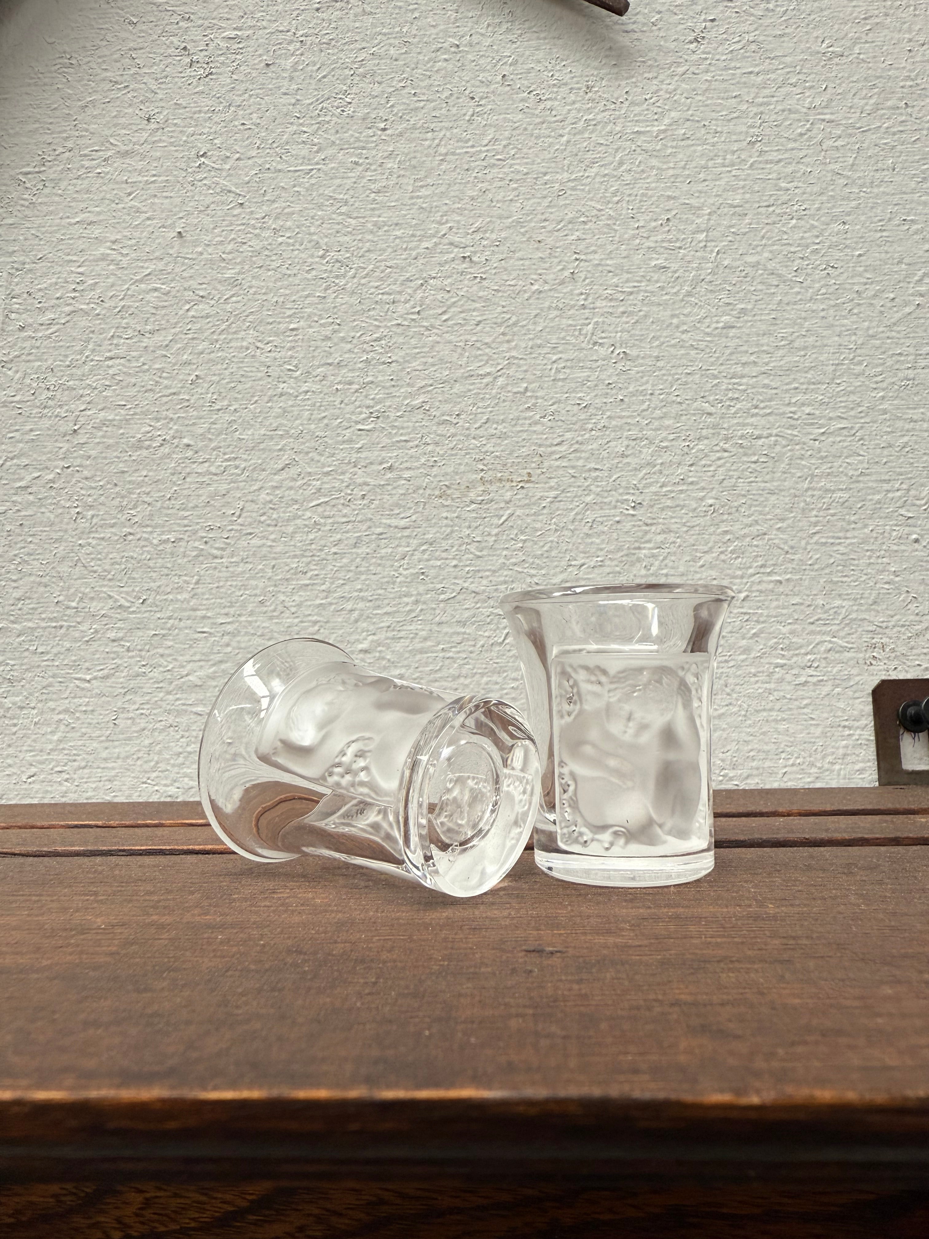 Set of Two Lalique "Enfant" Shot Glasses | Antique & Vintage | Moonee Ponds Antiques | Australia Wide Delivery