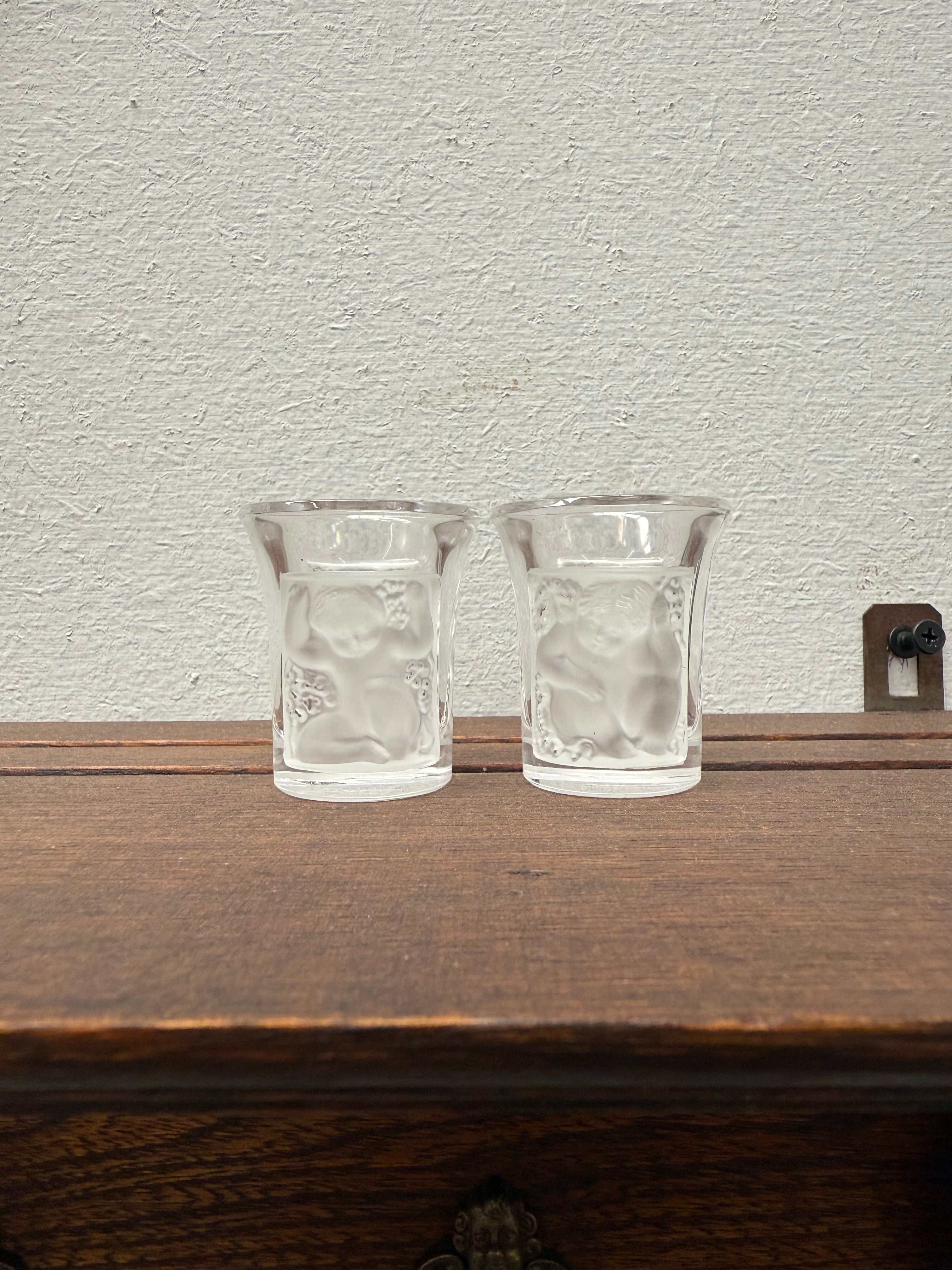 Set of Two Lalique "Enfant" Shot Glasses | Antique & Vintage | Moonee Ponds Antiques | Australia Wide Delivery