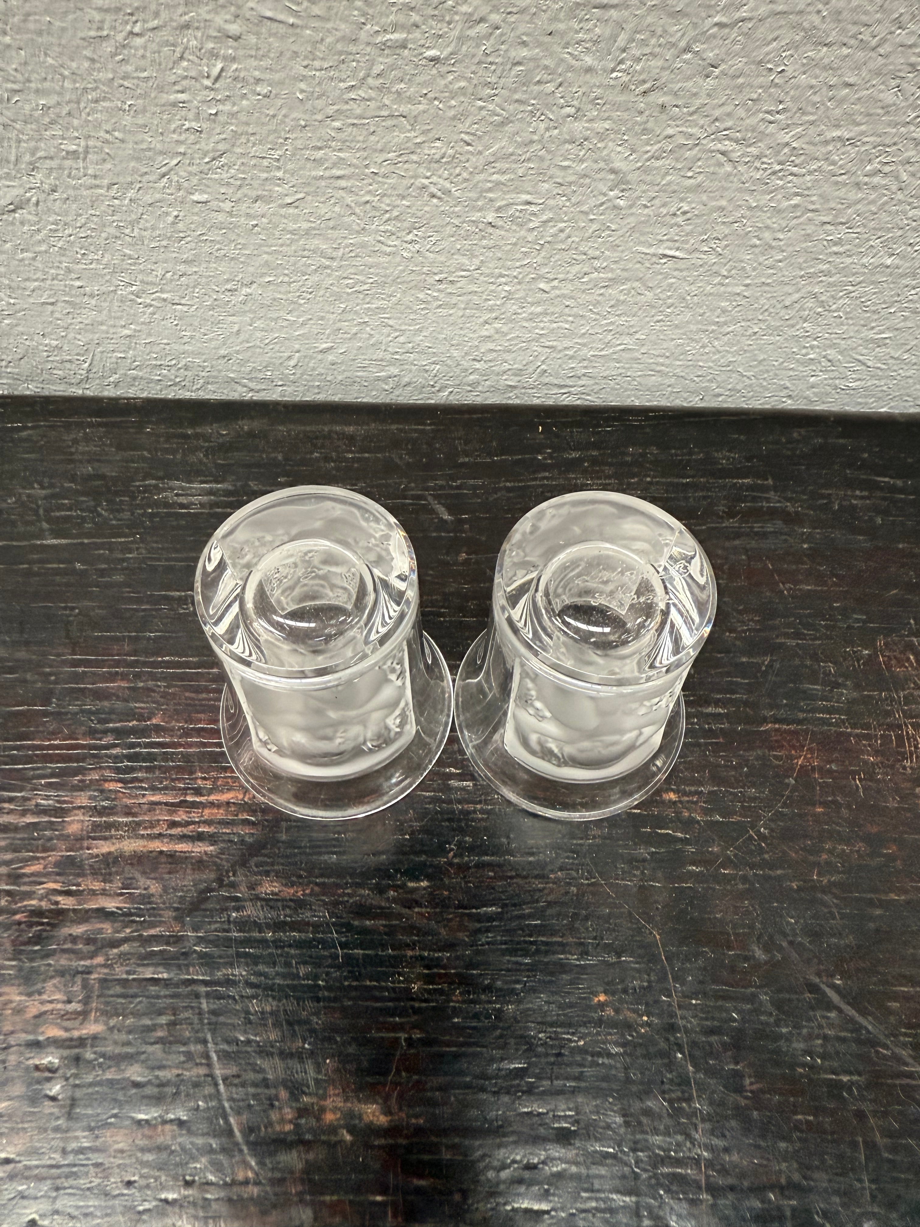 Set of Two Lalique "Enfant" Shot Glasses | Antique & Vintage | Moonee Ponds Antiques | Australia Wide Delivery