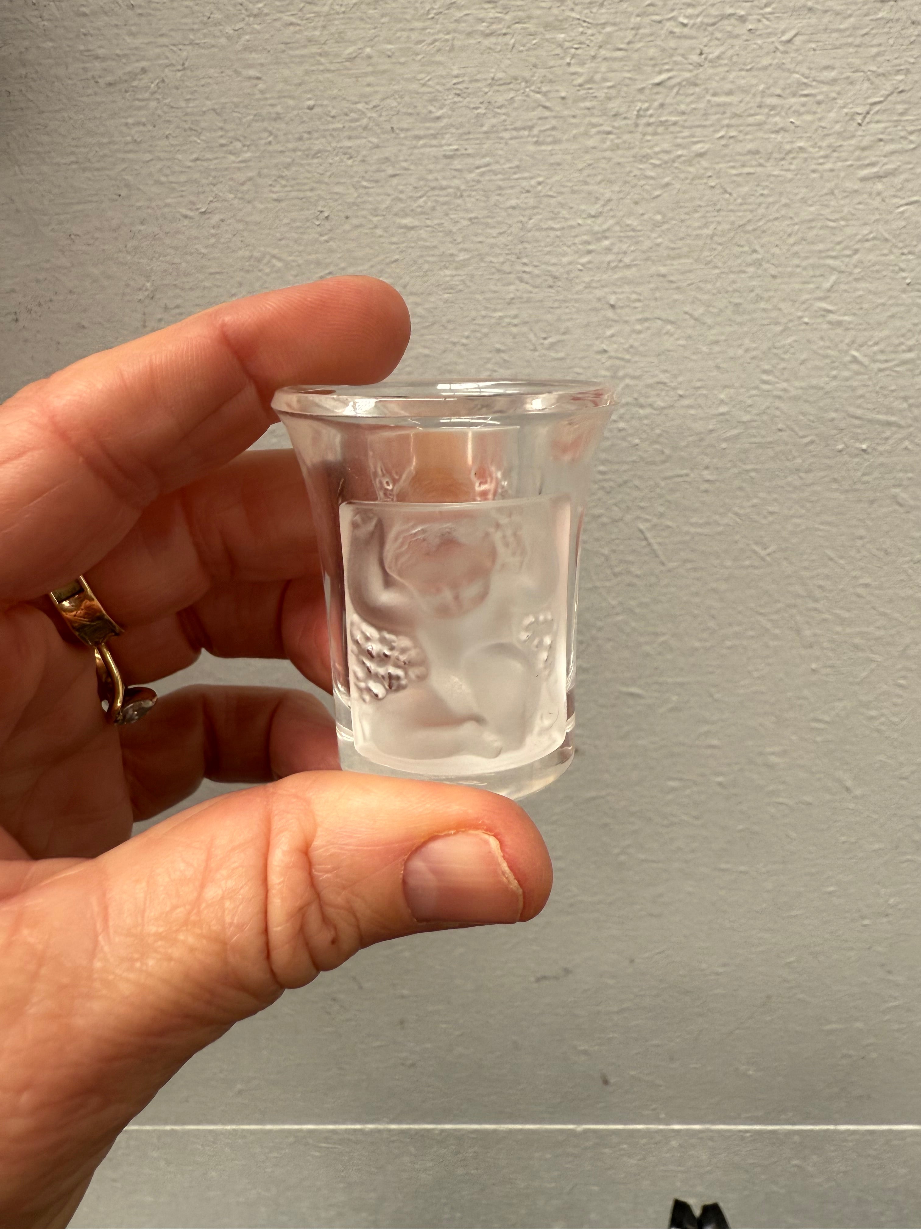 Set of Two Lalique "Enfant" Shot Glasses | Antique & Vintage | Moonee Ponds Antiques | Australia Wide Delivery