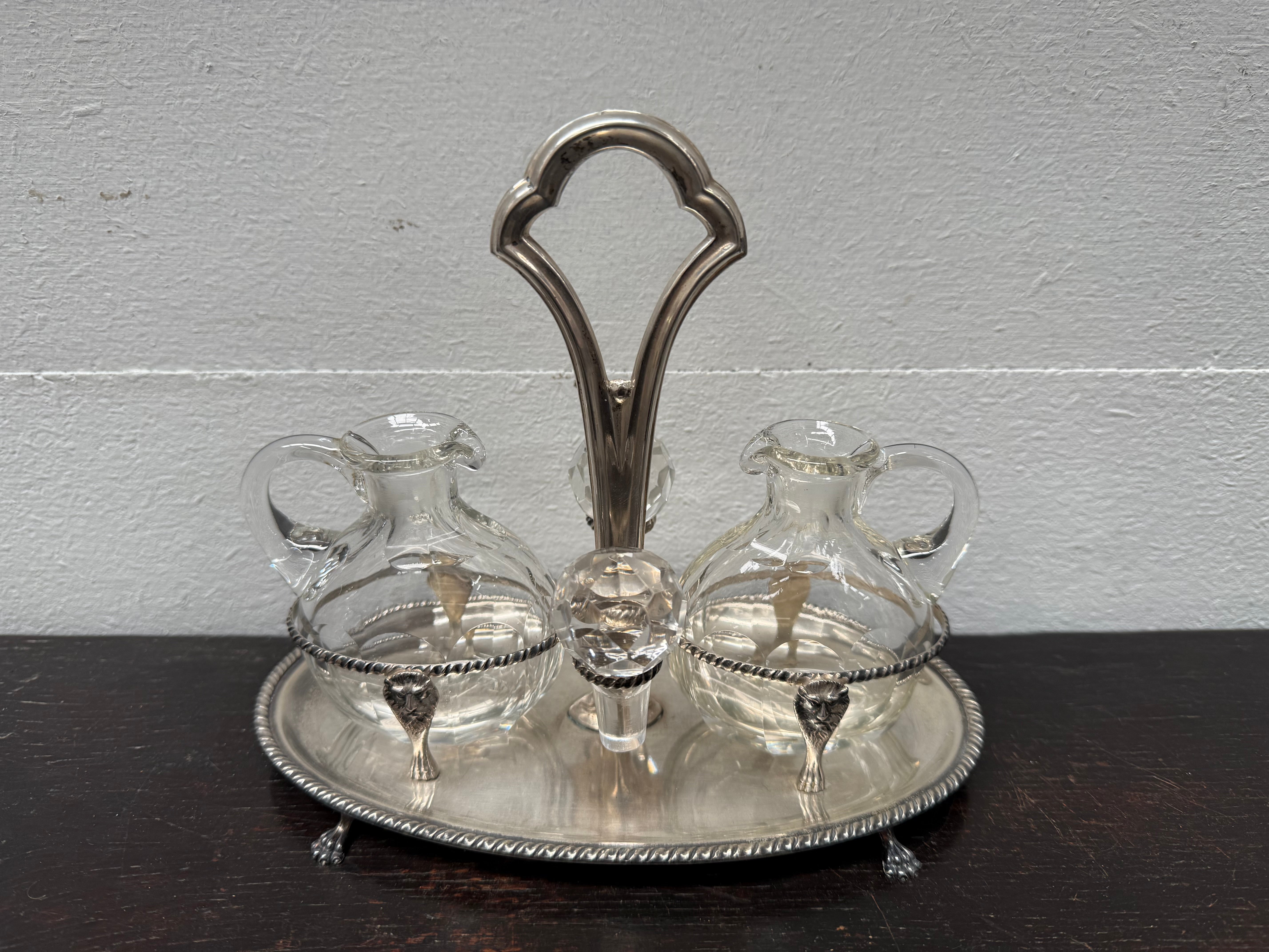 Continental Silver Marked Cruet Set | Antique & Vintage | Moonee Ponds Antiques | Australia Wide Delivery