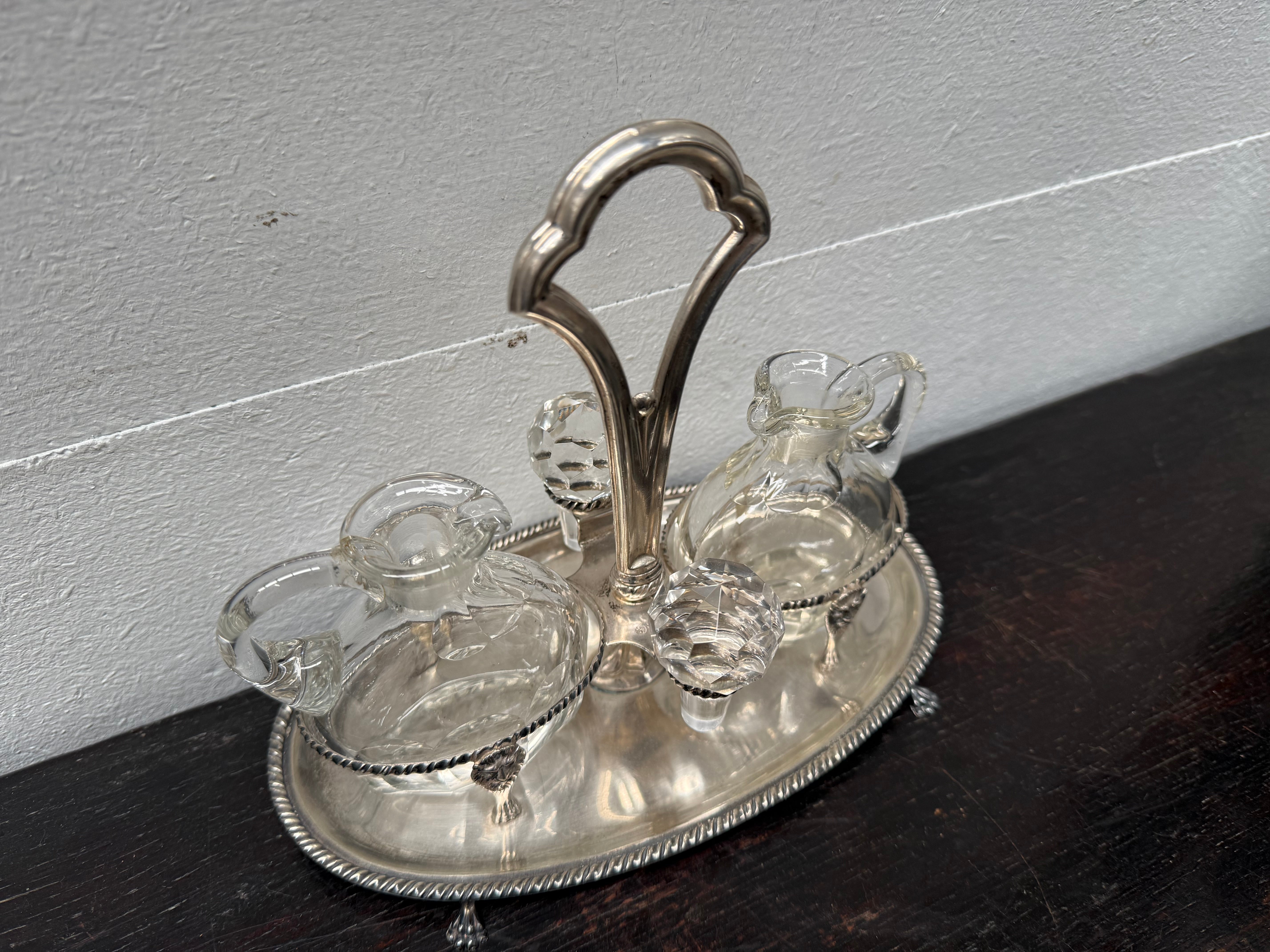 Continental Silver Marked Cruet Set | Antique & Vintage | Moonee Ponds Antiques | Australia Wide Delivery