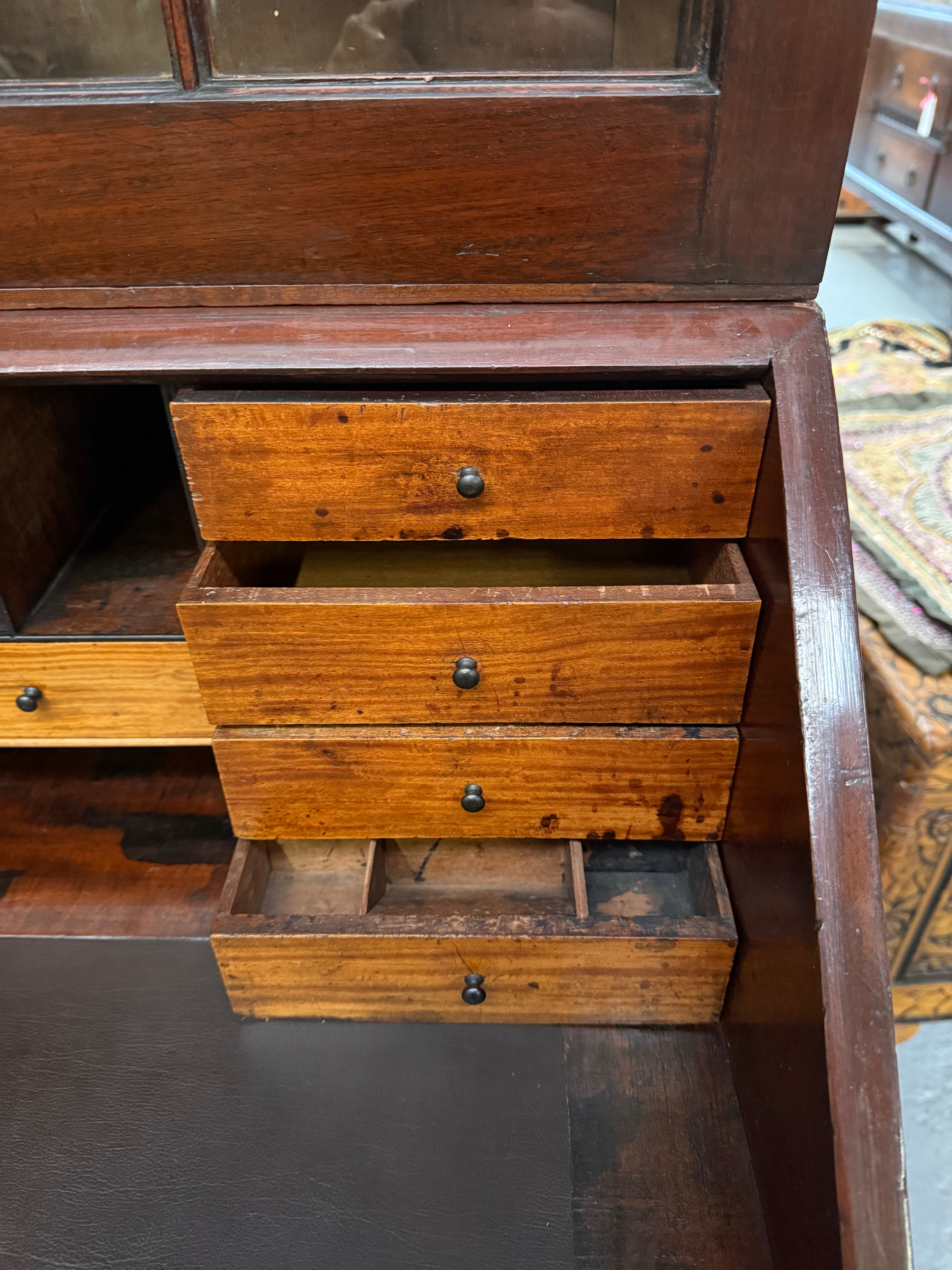 Desirable George 3rd Mahogany Bureau Bookcase | Antique & Vintage | Moonee Ponds Antiques | Australia Wide Delivery