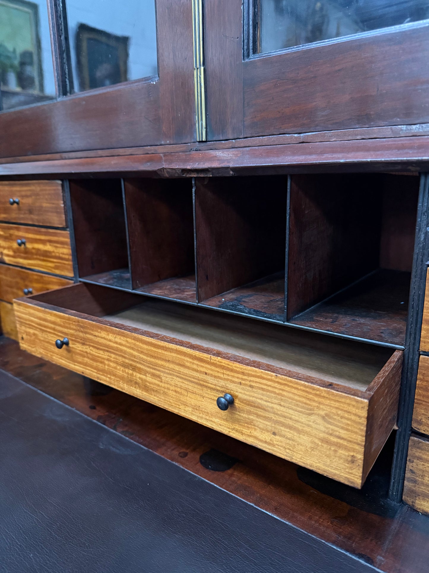 Desirable George 3rd Mahogany Bureau Bookcase