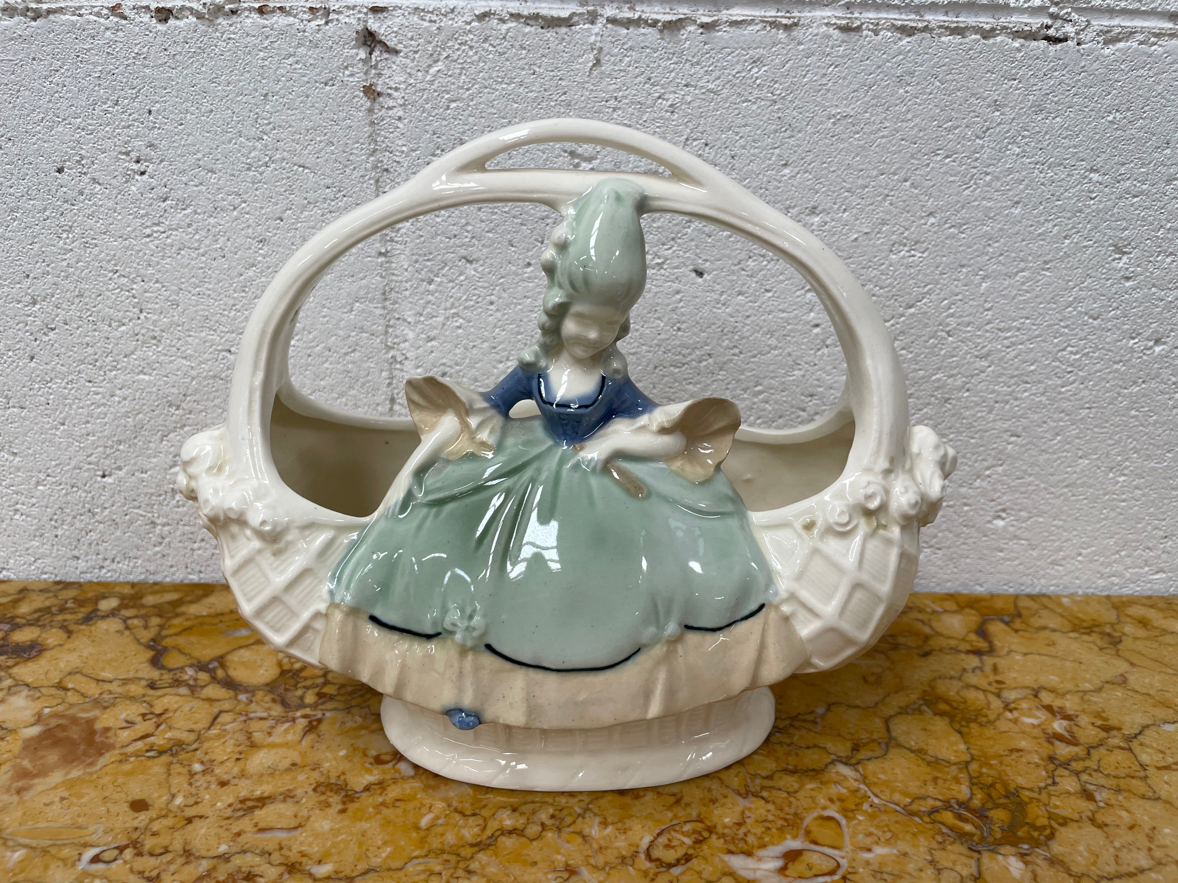 Antique Figurine Vase Basket | Antique & Vintage | Moonee Ponds Antiques | Australia Wide Delivery
