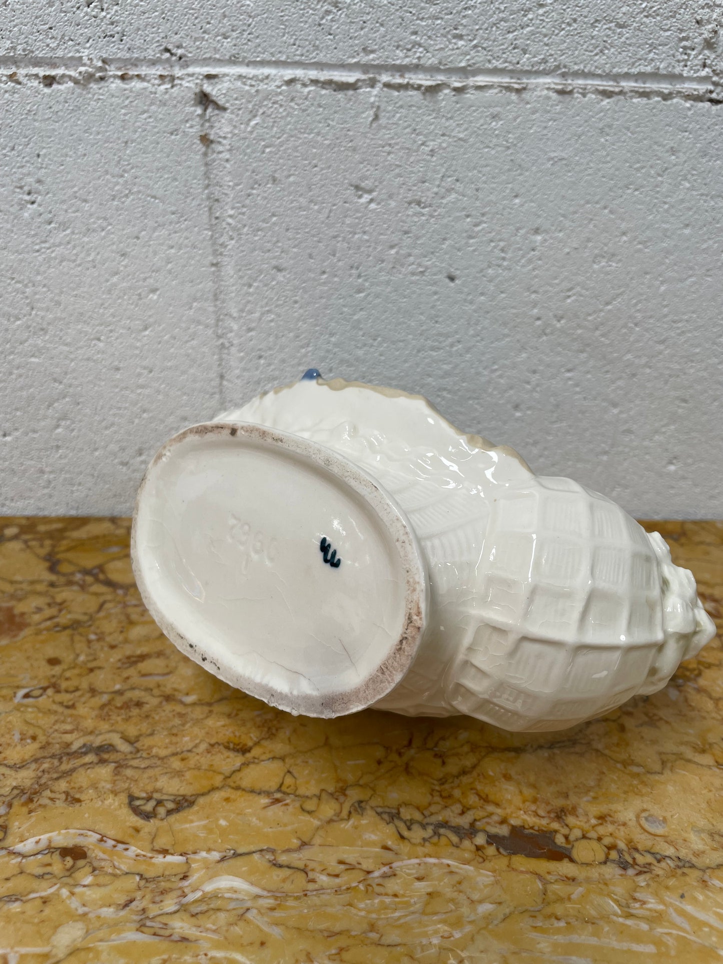 Antique Figurine Vase Basket