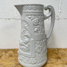 Large Moulded Stoneware Pitcher