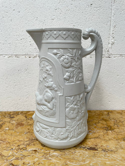 Large Moulded Stoneware Pitcher | Antique & Vintage | Moonee Ponds Antiques | Australia Wide Delivery