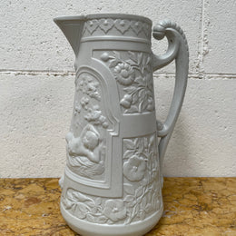 Large Moulded Stoneware Pitcher