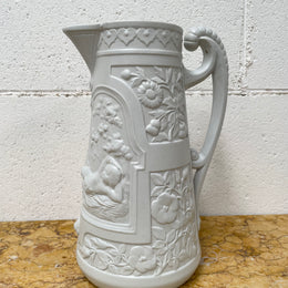 Large Moulded Stoneware Pitcher