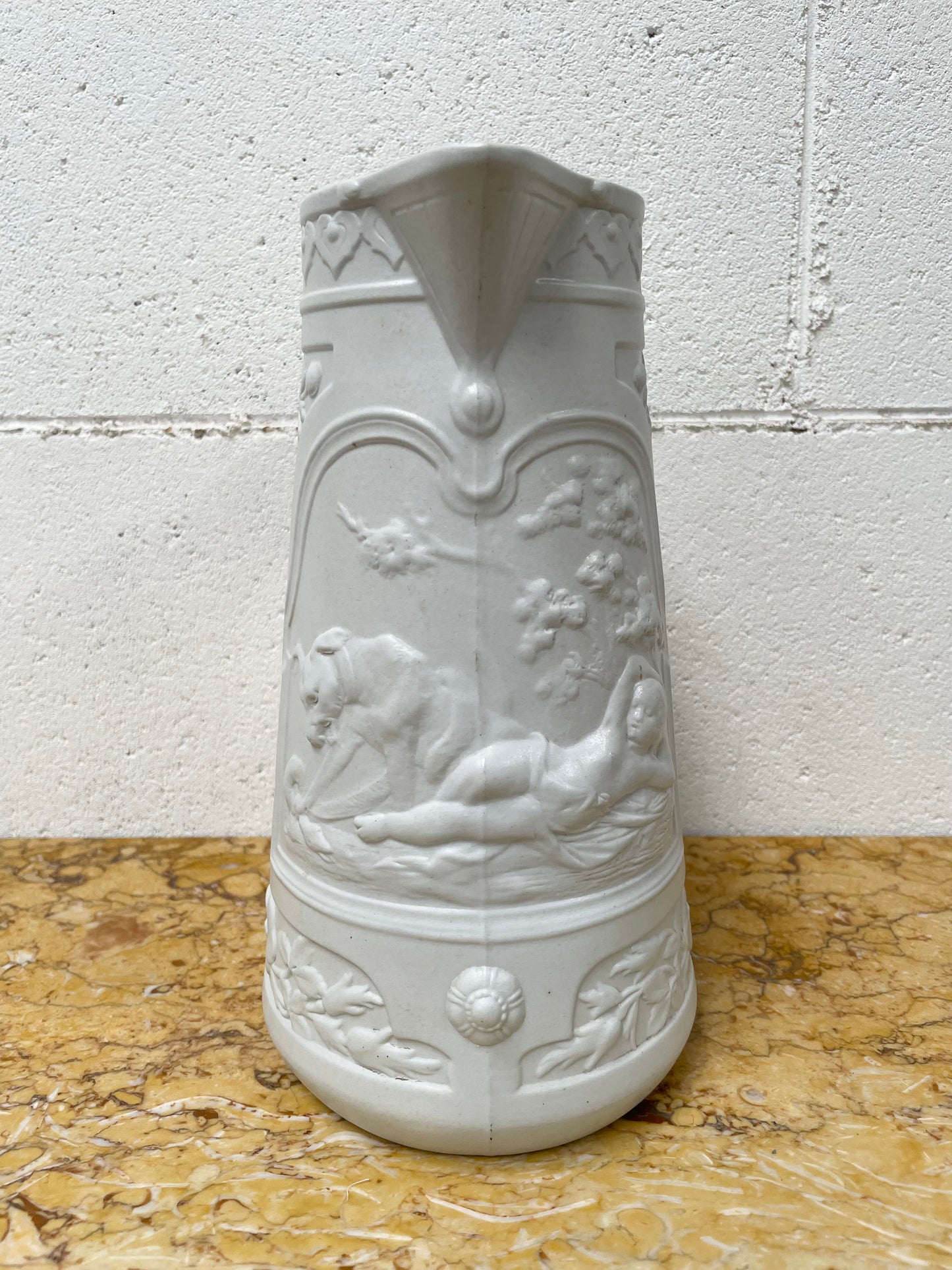 Large Moulded Stoneware Pitcher