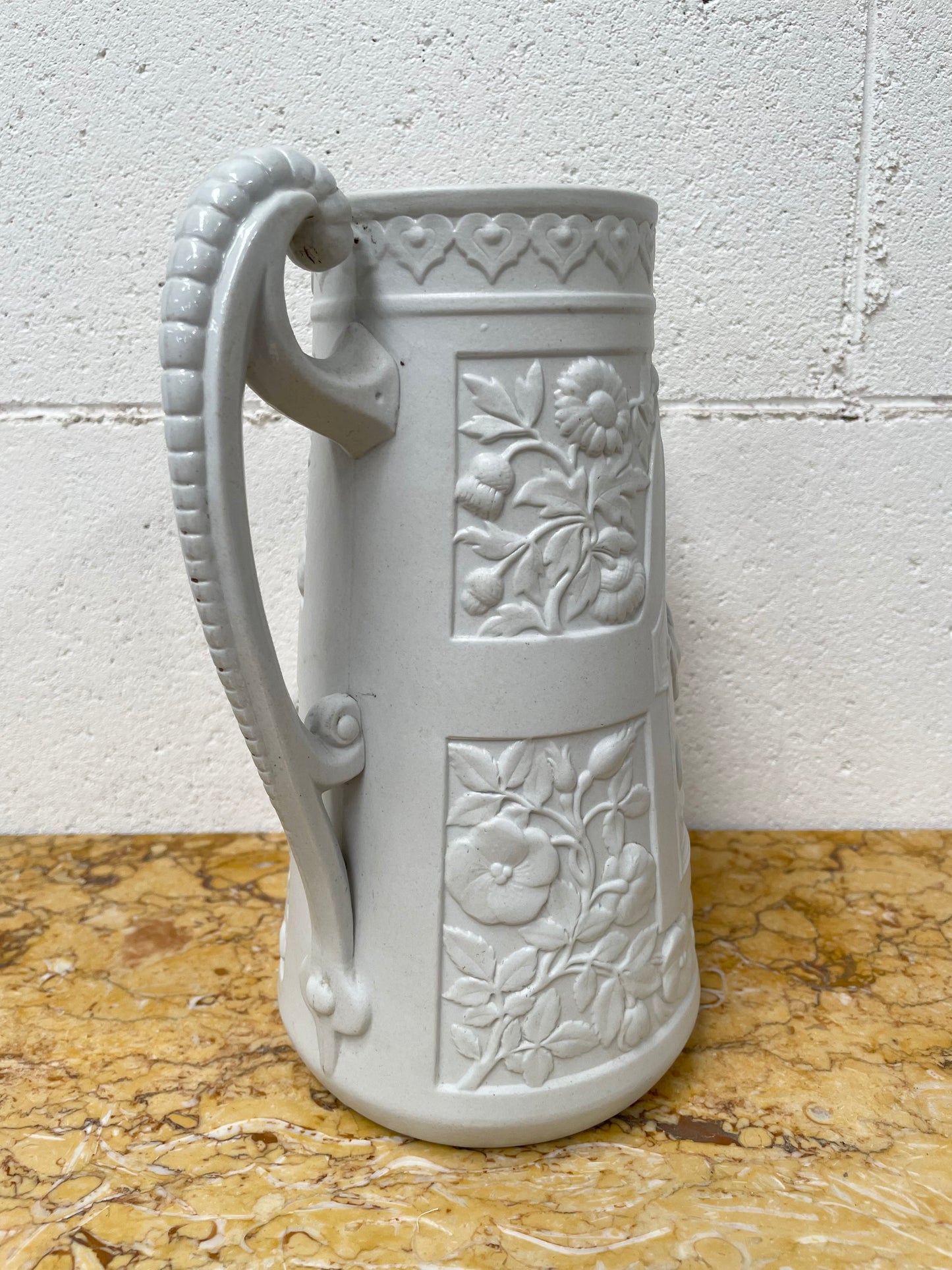 Large Moulded Stoneware Pitcher