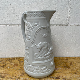 Large Moulded Stoneware Pitcher