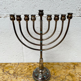 Vintage 9 Light Hannukah Menorah