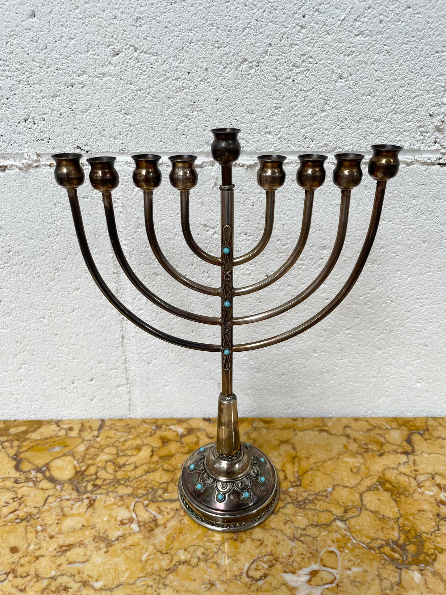 Vintage 9 Light Hannukah Menorah