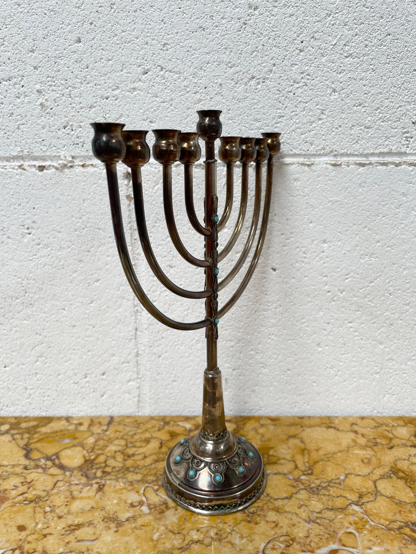 Vintage 9 Light Hannukah Menorah