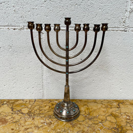 Vintage 9 Light Hannukah Menorah