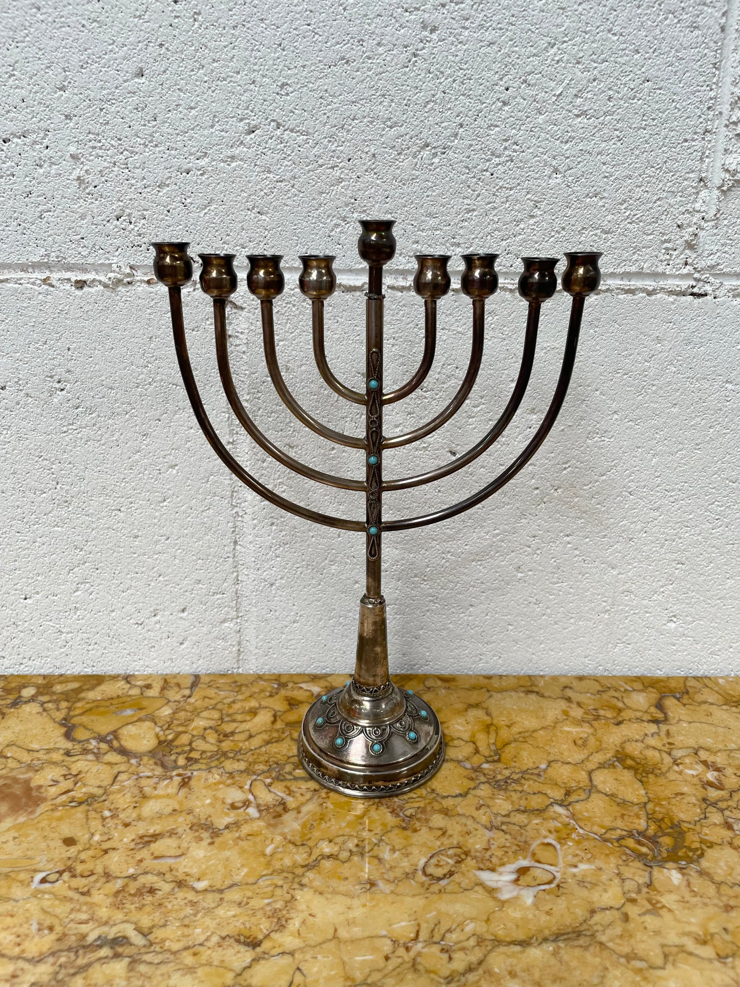 Vintage 9 Light Hannukah Menorah