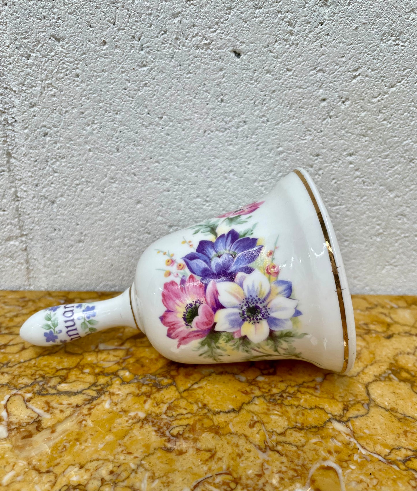 "Monthly Flower" Fine Bone China January Bell