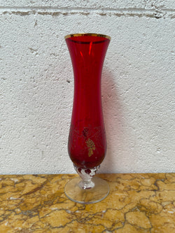 Miniature Bohemian Ruby & Gilt Vase | Antique & Vintage | Moonee Ponds Antiques | Australia Wide Delivery