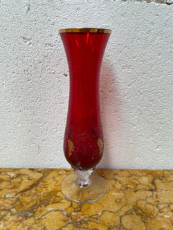 Miniature Bohemian Ruby & Gilt Vase | Antique & Vintage | Moonee Ponds Antiques | Australia Wide Delivery