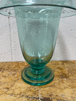 Unusual Rolled Edge Deco Green Vase | Antique & Vintage | Moonee Ponds Antiques | Australia Wide Delivery