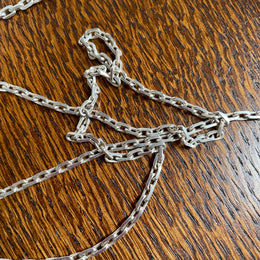 Lovely Long Silver Link Chain 90 cm