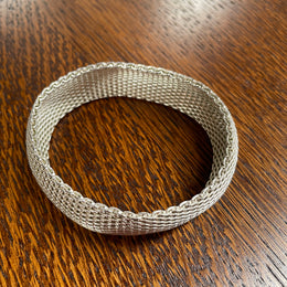 Sterling Silver Wide Mesh Bracelet