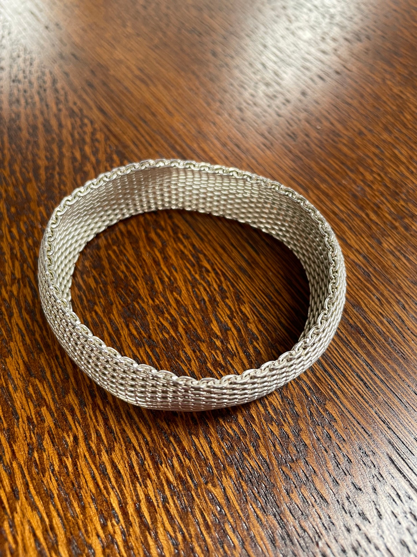 Sterling Silver Wide Mesh Bracelet