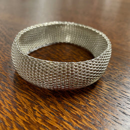 Sterling Silver Wide Mesh Bracelet