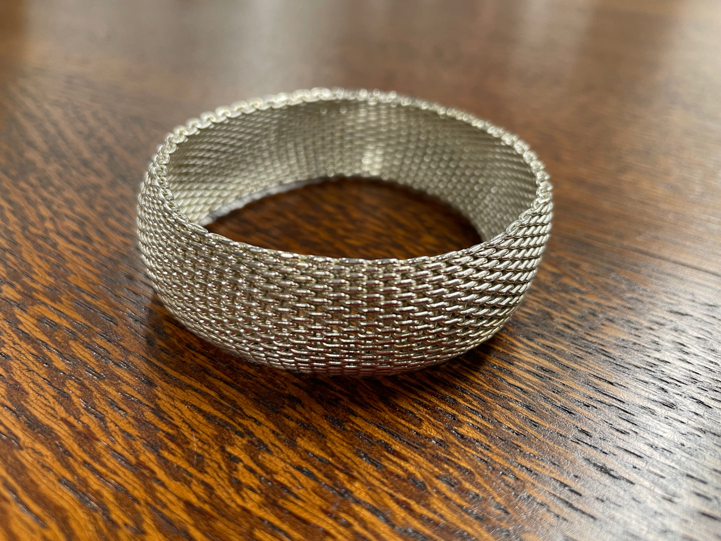 Sterling Silver Wide Mesh Bracelet