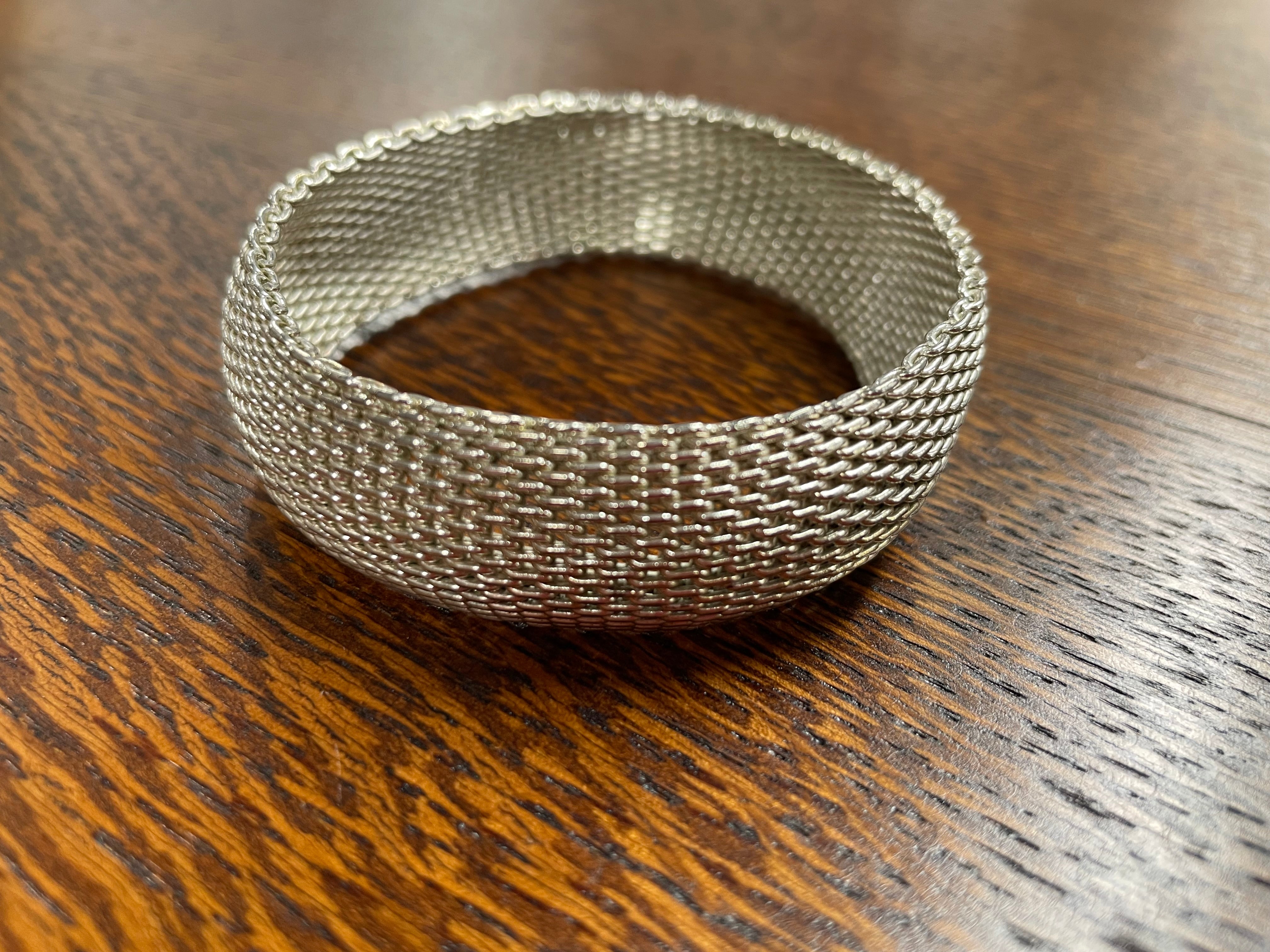 Sterling Silver Wide Mesh Bracelet | Antique & Vintage | Moonee Ponds Antiques | Australia Wide Delivery