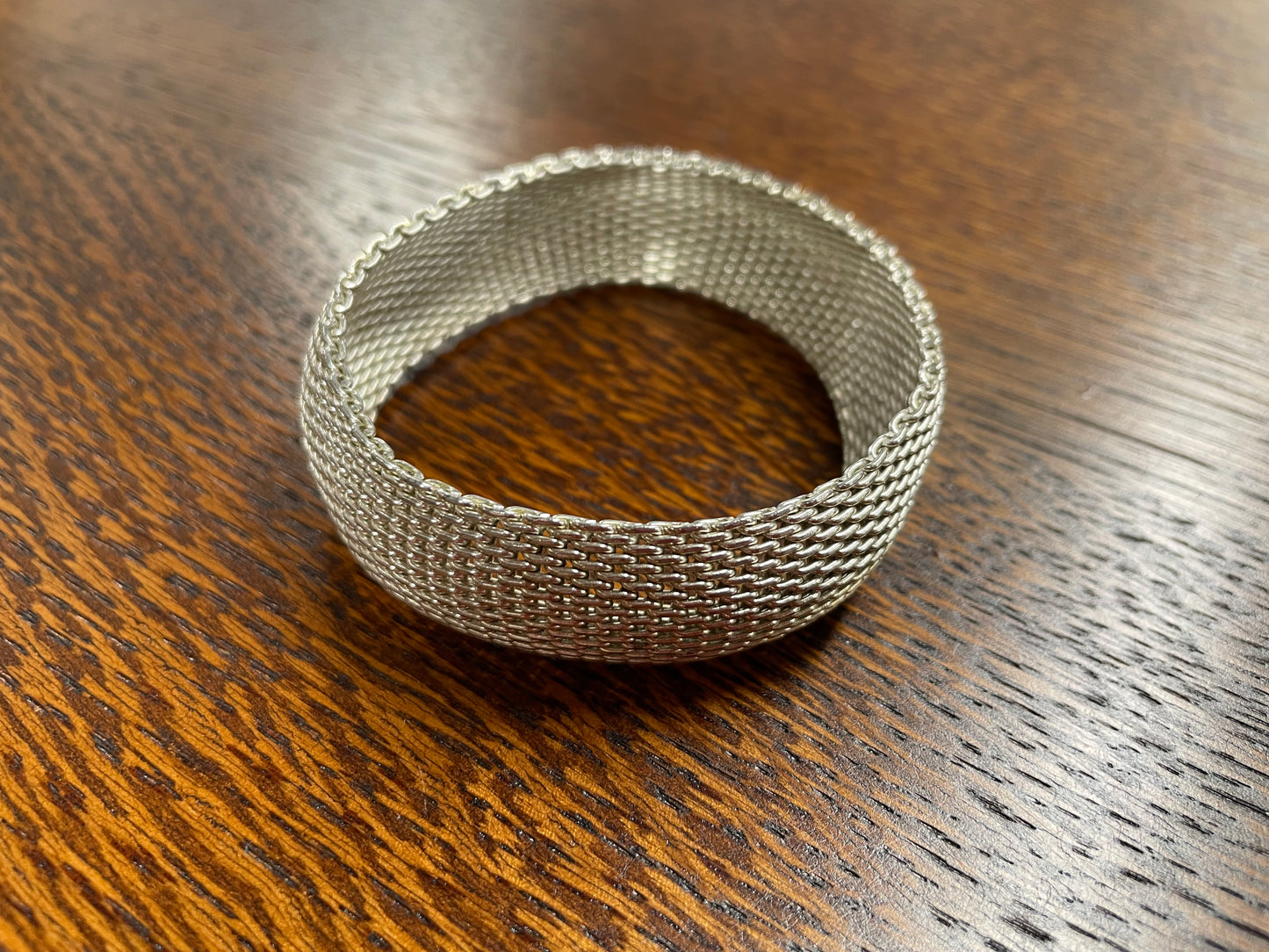 Sterling Silver Wide Mesh Bracelet