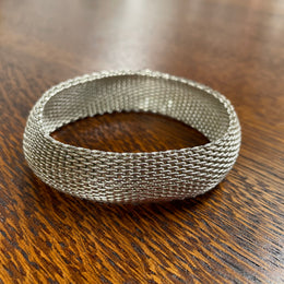 Sterling Silver Wide Mesh Bracelet