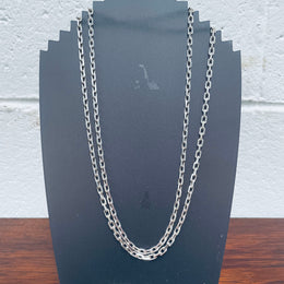 Lovely Long Silver Link Chain 90 cm