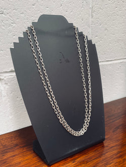 Lovely Long Silver Link Chain 90 cm | Antique & Vintage | Moonee Ponds Antiques | Australia Wide Delivery