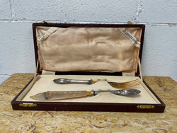Silver & Silver Gilt Fish Service In Orig Box | Antique & Vintage | Moonee Ponds Antiques | Australia Wide Delivery
