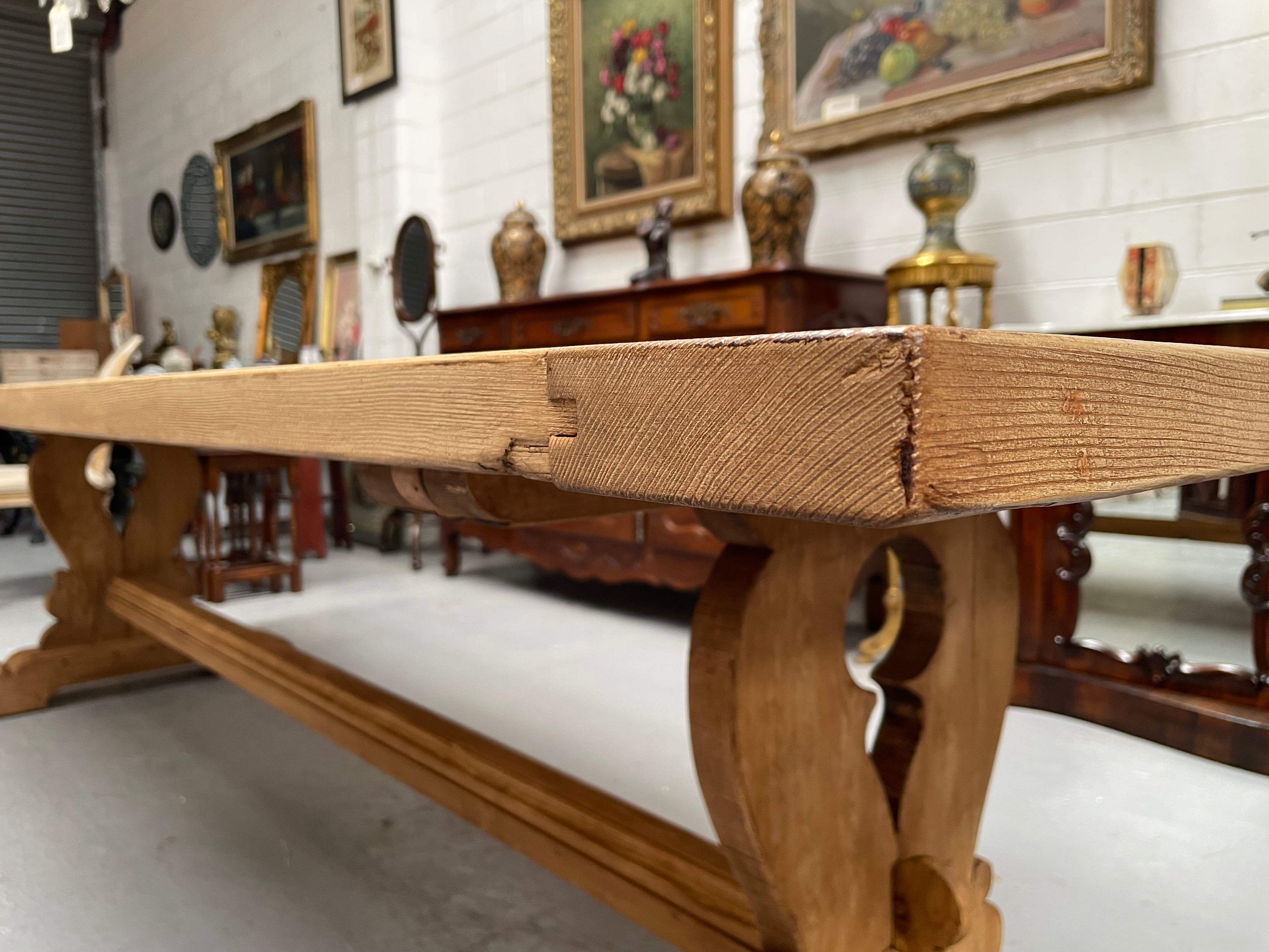 Impressive Vintage Reclaimed Spruce Dining Table Of Large Proportions | Antique & Vintage | Moonee Ponds Antiques | Australia Wide Delivery